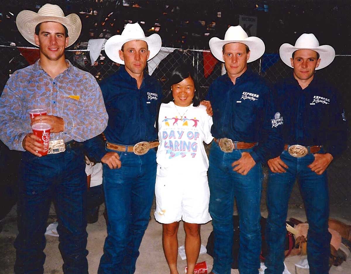 Hoang Taing with Express Ranches team at the Day of Caring 1997 event
